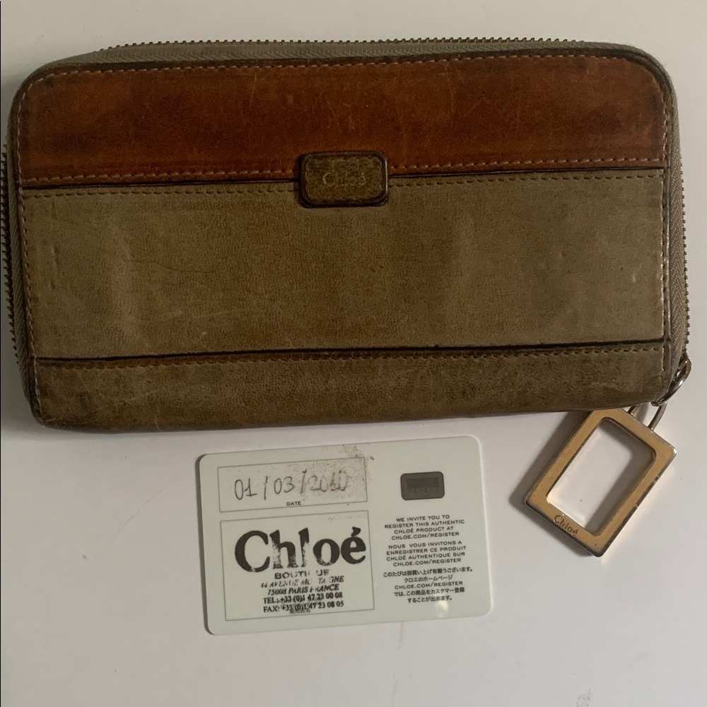 Chloe Vintage Brown and Tan Wallet
